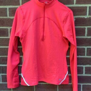 NWT Under Armour Coral Pink Half-Zip Pullover Reflective L